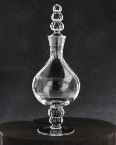 Piękna szklana karafka na nodze do wina KROSNO Handmade OPTYK 1L