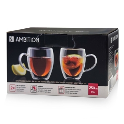 Szklanki kubki termiczne MIA 250ml 2szt