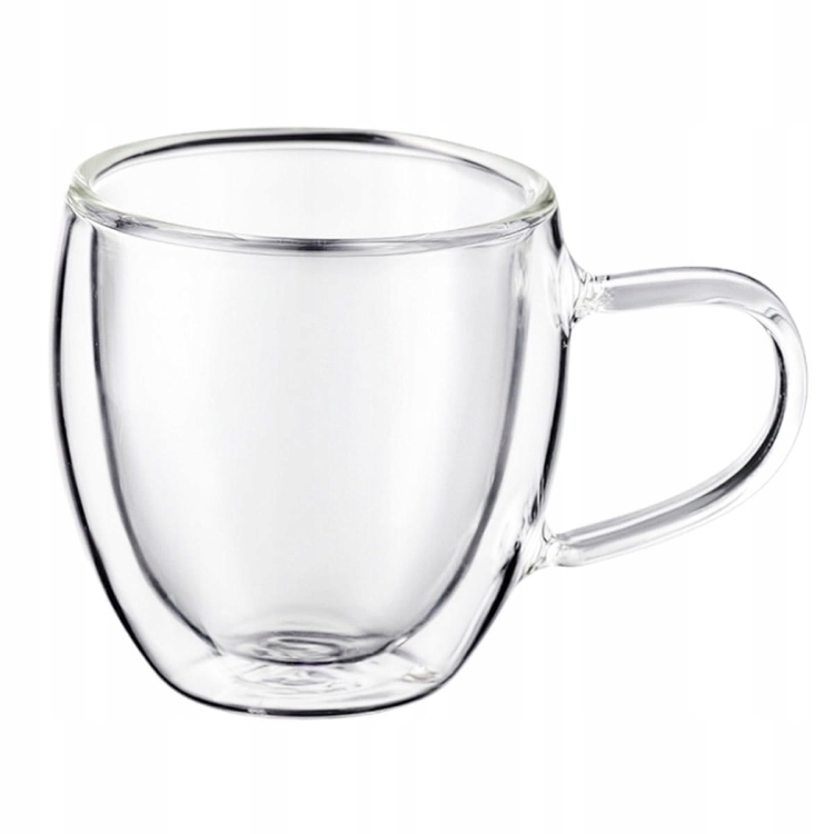 Szklanki kubki termiczne do kawy herbaty AMBITION MIA 250ml 6szt + spodki Glasmark