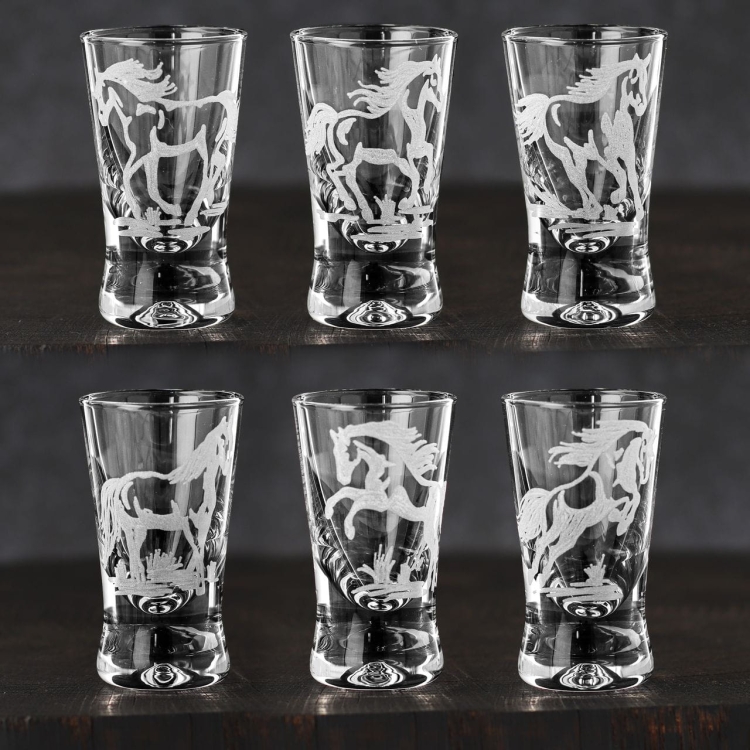 Kieliszki do wódki KONIE 25ml 6szt.