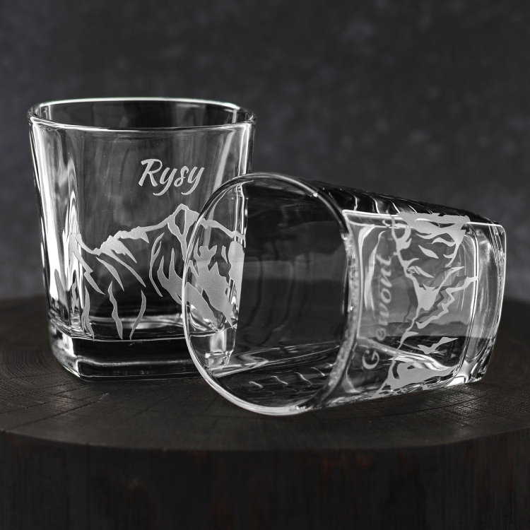 Szklanki do whisky kwadratowe Polskie Góry 300ml 6szt. w pudełku Szklanka.pl