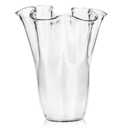 Wazon szklany na kwiaty "Wstążka/Chusta" 35cm Bezbarwny