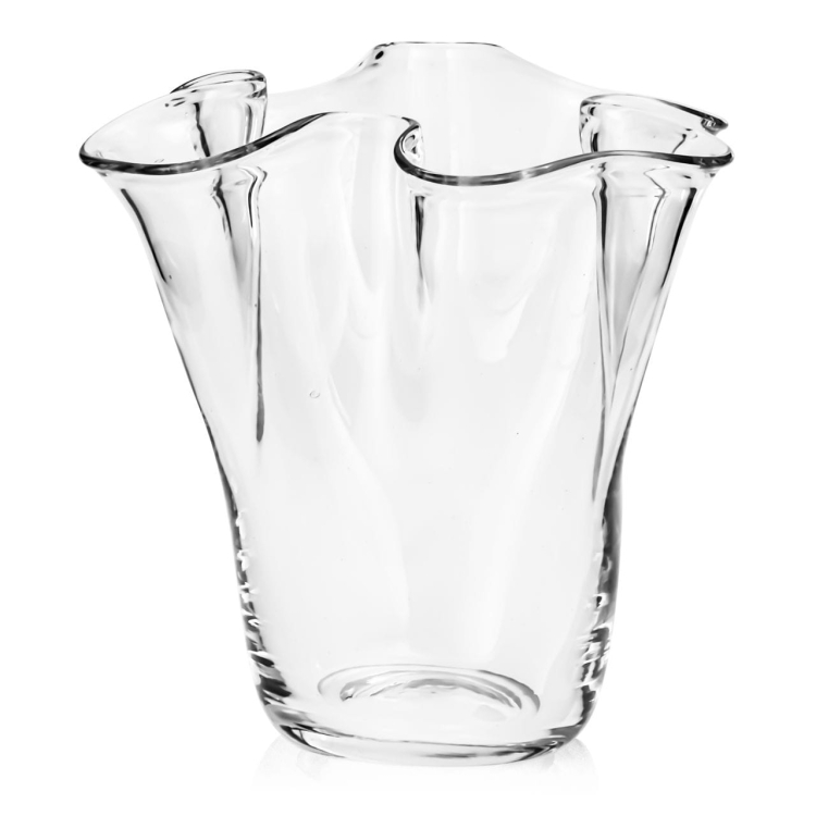Wazon szklany na kwiaty "Wstążka/Chusta" 20cm Bezbarwny