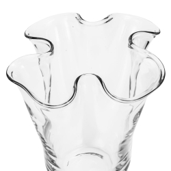 Wazon szklany na kwiaty "Wstążka/Chusta" 20cm Bezbarwny