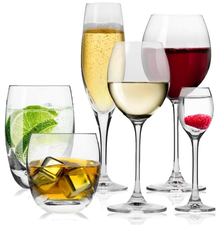 Komplet zestaw KROSNO 36el. szklanki Elite + kieliszki Venezia