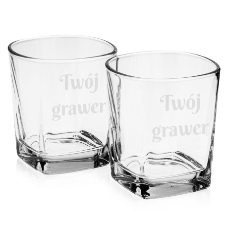 Przejdź do produktu Szklanki do whisky z grawerem indywidualnym (TG-70058) | 300ml | 2szt. w pudełku  szklanka.pl