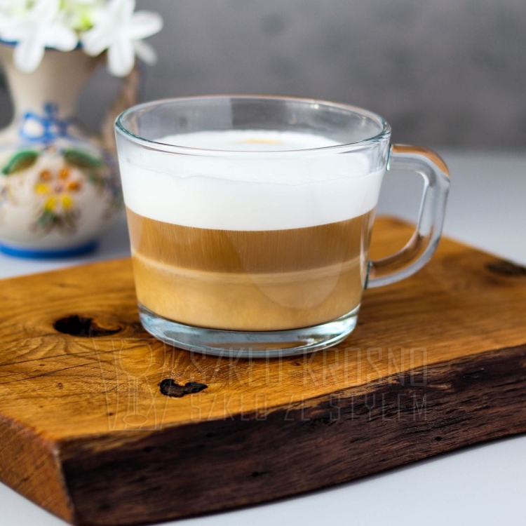 Duży solidny KUBEK szklanka z uchem JUMBO do herbaty kawy TG LENA 475ml 1szt