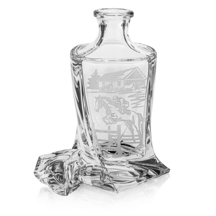 Komplet do whisky 6+1 Quadro "KONIE" karafka 770ml + szklanki 340ml