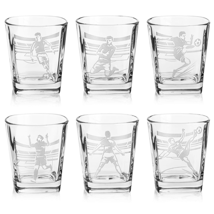 Komplet do whisky 6+1 "PIŁKA" Karafka 750ml + Szklanki 300ml