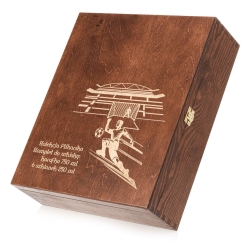 Komplet do whisky 6+1 "PIŁKA" w skrzynce Karafka 750ml + Szklanki 300ml