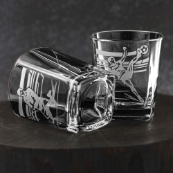 Komplet do whisky 6+1 "PIŁKA" w skrzynce Karafka 750ml + Szklanki 300ml