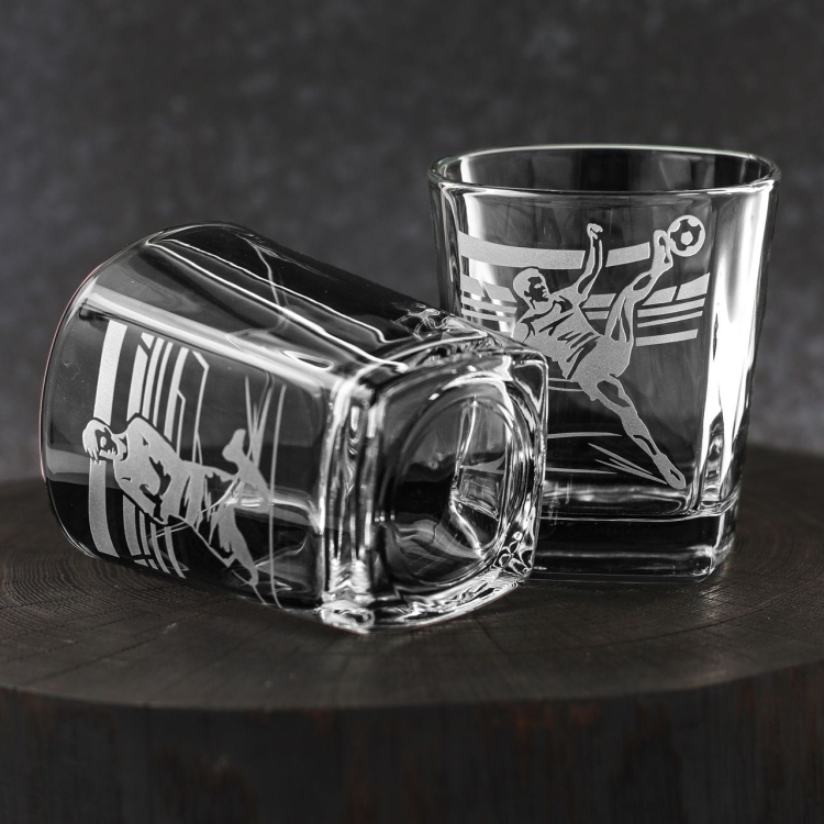 Komplet do whisky 6+1 "PIŁKA" w skrzynce Karafka 750ml + Szklanki 300ml