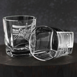 Komplet do whisky 6+1 "PIŁKA" w skrzynce Karafka 750ml + Szklanki 300ml