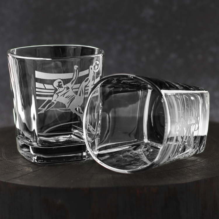 Komplet do whisky 6+1 "PIŁKA" w skrzynce Karafka 750ml + Szklanki 300ml