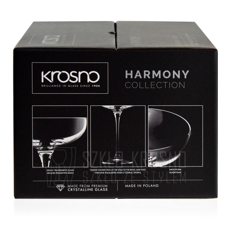 Płaskie kieliszki do szampana KROSNO Harmony 240ml