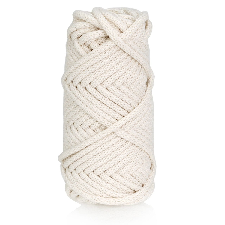 Sznurek do rękodzieła makramy z rdzeniem Naturalny 5mm 20m