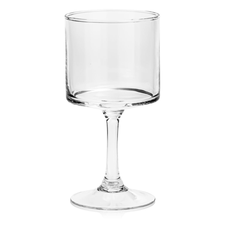 Szklany świecznik na nóżce Handmade 18cm