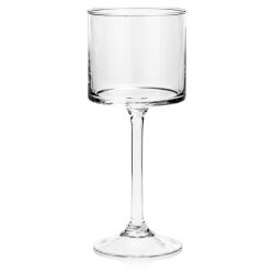 Szklany świecznik na nóżce Handmade 22cm