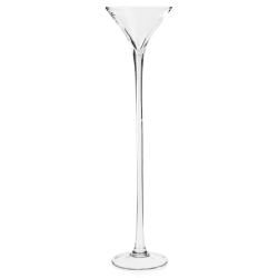 Szklany wazon na nóżce Handmade MARTINI 60cm na dekoracje i ozdoby "Martinówka"