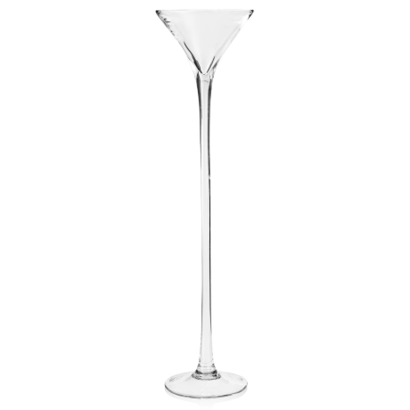 Przejdź do produktu Szklany wazon na nóżce Handmade MARTINI 60cm na dekoracje i ozdoby "Martinówka"