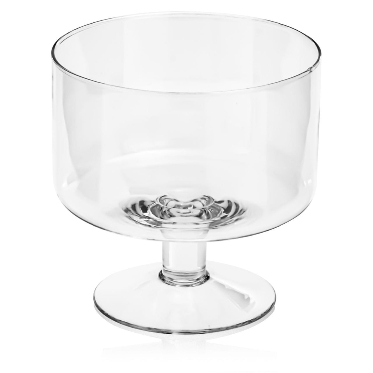 Mała szklana patera na nodze na owoce, ciastka, przekąski Handmade 14cm