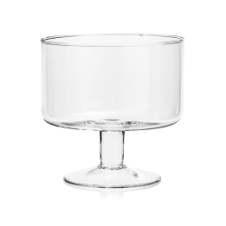 Mała szklana patera na nodze na owoce, ciastka, przekąski Handmade 14cm