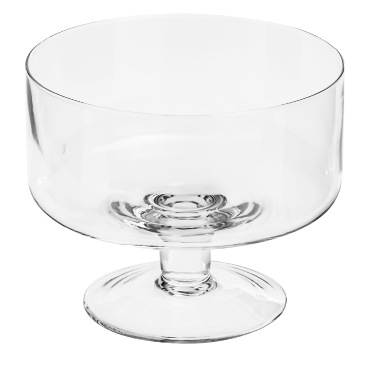 Szklana patera na nodze na owoce, ciastka, przekąski Handmade 17cm