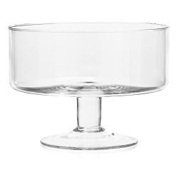 Duża szklana patera na nodze na owoce, ciastka, przekąski Handmade 20cm