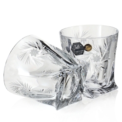Kryształowe szklanki do whisky JULIA Młynek 340ml 6szt