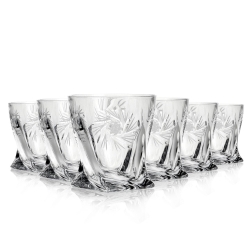 Kryształowe szklanki do whisky JULIA Młynek 340ml 6szt