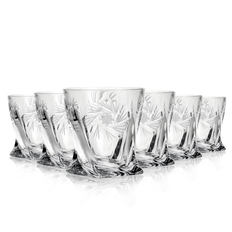 Kryształowe szklanki do whisky JULIA Młynek 340ml 6szt