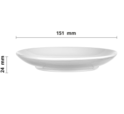 Spodek ceramiczny, talerzyk deserowy podstawka okrągła Glasmark 15,1cm