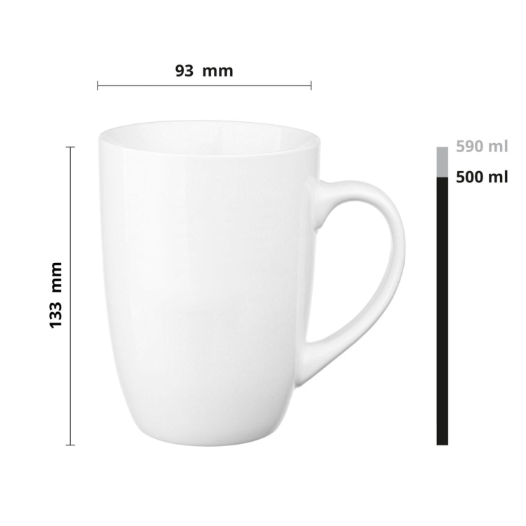 Ceramiczne kubki do kawy, herbaty Bruno XXL 500ml