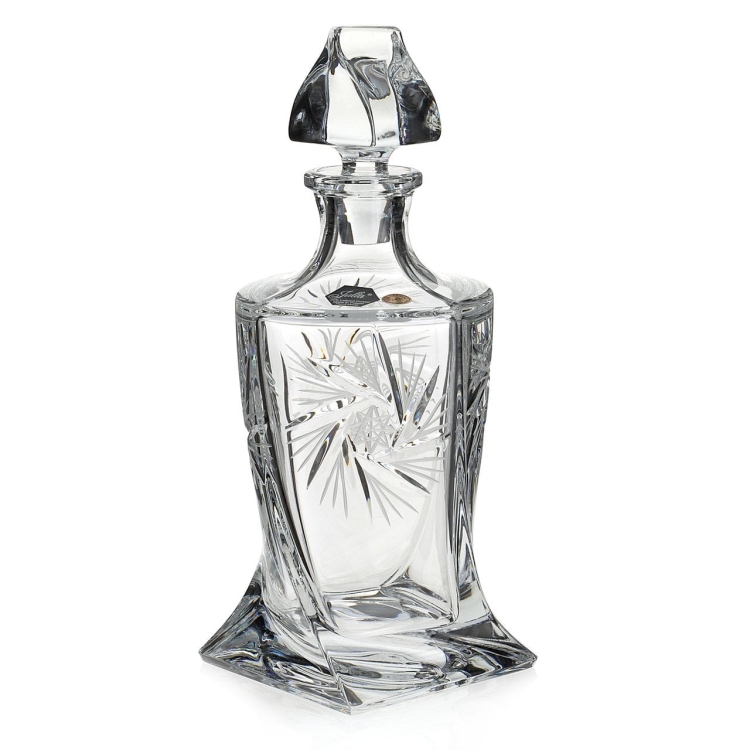 Kryształowy zestaw do whisky JULIA młynek 6+1 w skrzynce z GRAWEREM