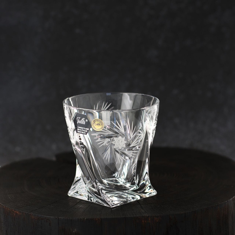 Kryształowy zestaw do whisky JULIA młynek 6+1 w skrzynce z GRAWEREM