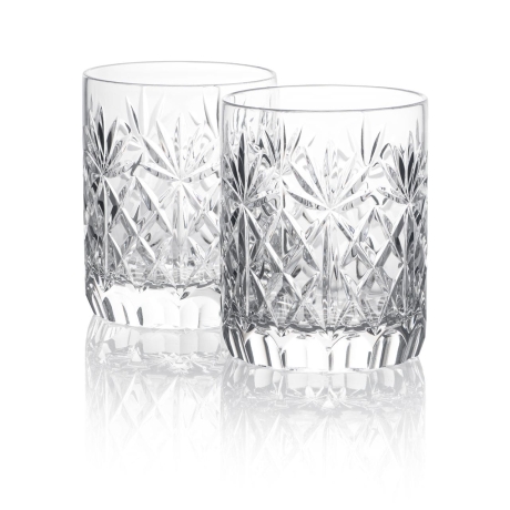 Przejdź do produktu AmberGlass Szlif nr.1 Ekskluzywne kryształowe szklanki do whisky typu classic tumbler glass 2szt.