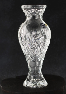 Piękny kryształowy Wazon na kwiaty JULIA Młynek 30,5cm 04520