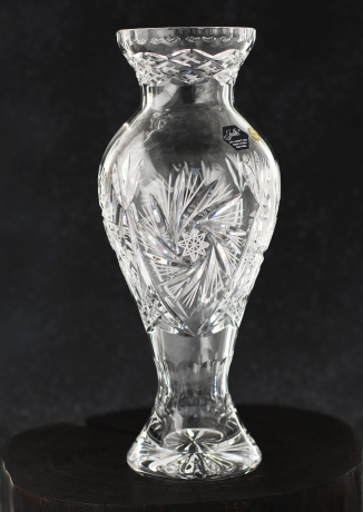 Przejdź do produktu Piękny kryształowy Wazon na kwiaty JULIA Młynek 30,5cm 04520