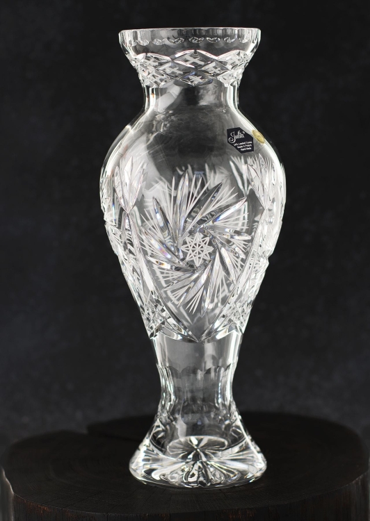 Piękny kryształowy Wazon na kwiaty JULIA Młynek 30,5cm 04520
