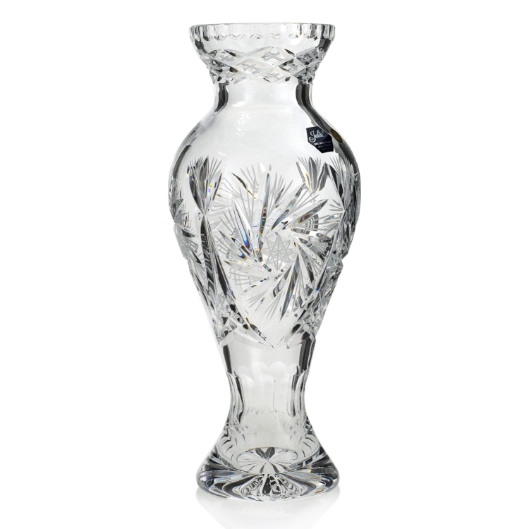 Piękny kryształowy Wazon na kwiaty JULIA Młynek 30,5cm 04520