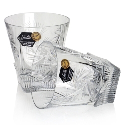 Kryształowe szklanki do whisky JULIA Młynek 330ml 6szt 17347