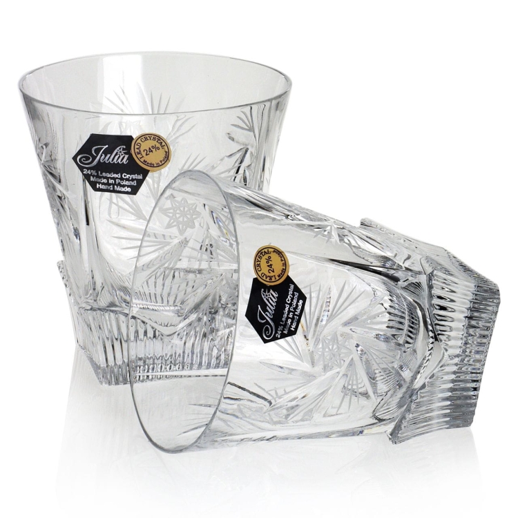 Kryształowe szklanki do whisky JULIA Młynek 330ml 6szt 17347