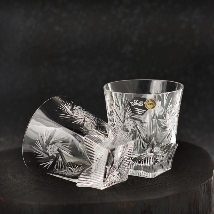 Kryształowe szklanki do whisky JULIA Młynek 330ml 6szt 17347