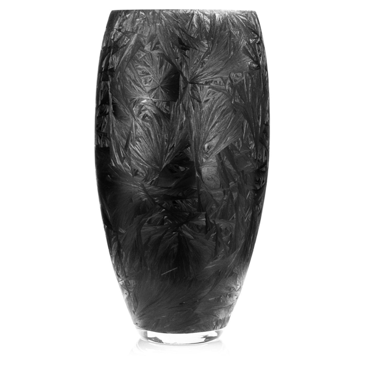 Ekskluzywny ręcznie robiony wazon na kwiaty VanderGroff 38cm Black Frost