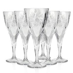 Piękne kryształowe kieliszki do wina JULIA Młynek 320ml 6szt 17454