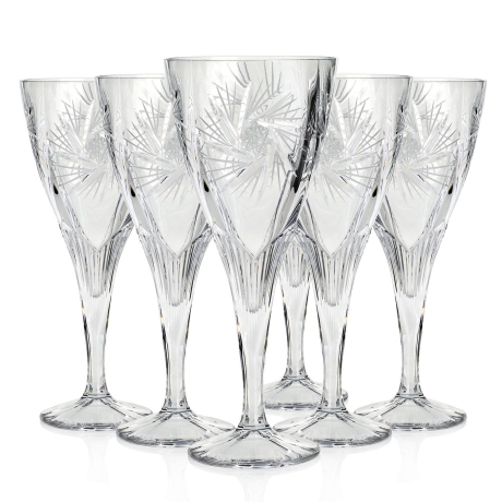 Przejdź do produktu Piękne kryształowe kieliszki do wina JULIA Młynek 320ml 6szt 17454