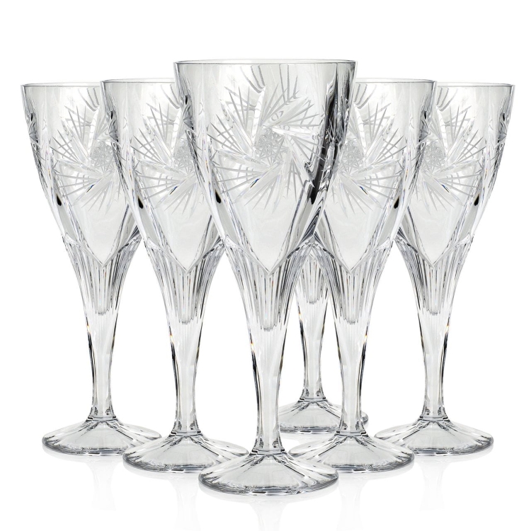 Piękne kryształowe kieliszki do wina JULIA Młynek 320ml 6szt 17454