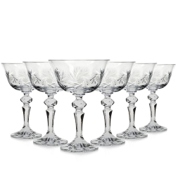 Piękne kryształowe kieliszki do szampana JULIA Młynek 180ml 6szt 02085