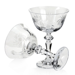 Piękne kryształowe kieliszki do szampana JULIA Młynek 180ml 6szt 02085