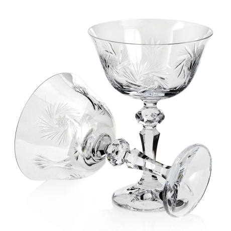 Przejdź do produktu Piękne kryształowe kieliszki do szampana JULIA Młynek 180ml 6szt 02085